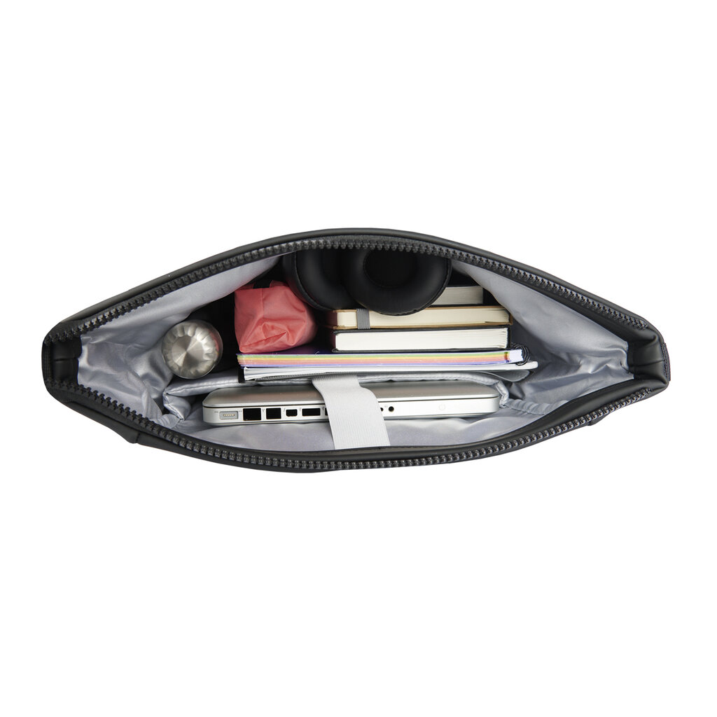 New Rebels New Rebels Bowie New York Schwarz 21L Rucksack Rolltop Reflektion Wasserabweisend Laptop 15.6"