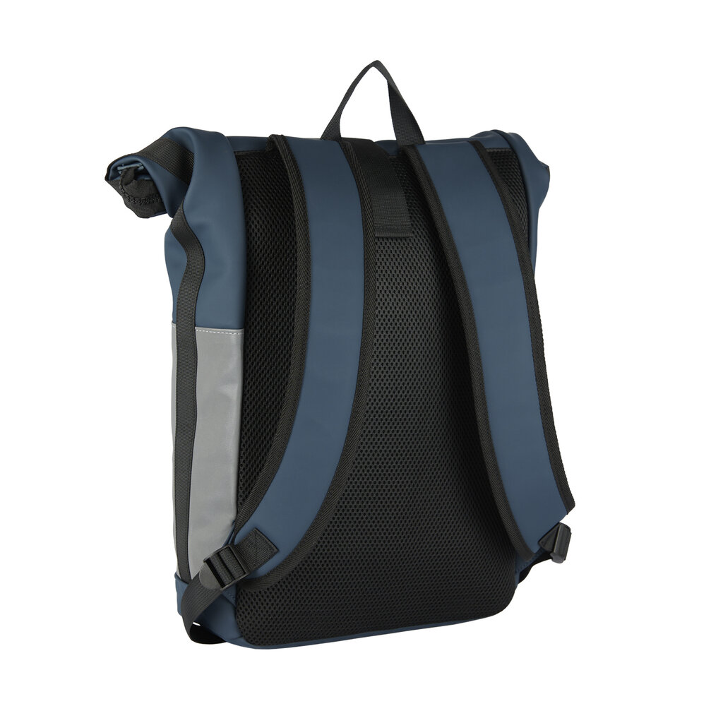 New Rebels New Rebels Bowie New York Navy 21L Rugzak Rolltop Reflectie Waterafstotend Laptop 15.6"