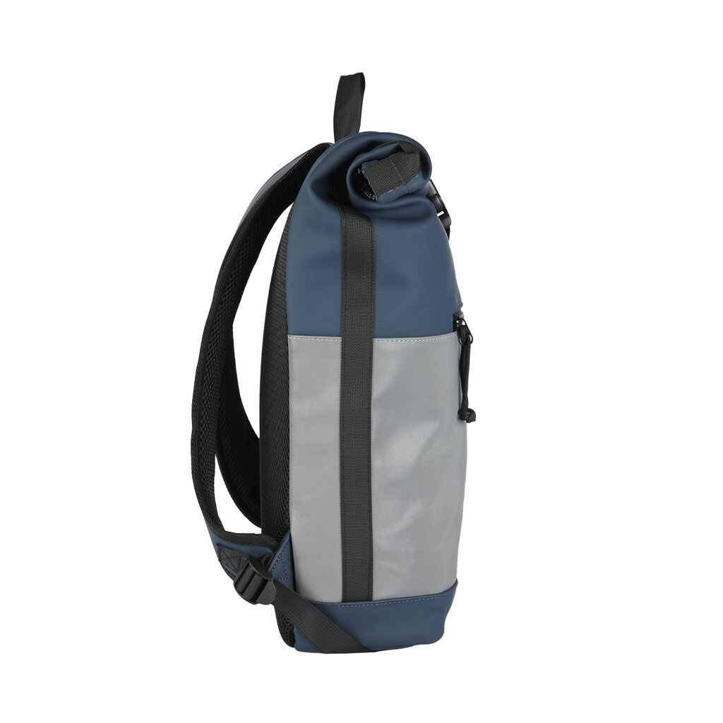 New Rebels New Rebels Bowie New York Navy 21L Rugzak Rolltop Reflectie Waterafstotend Laptop 15.6"