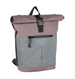 New Rebels New Rebels Bowie New York Oudpaars 21L Rugzak Rolltop Reflectie Waterafstotend Laptop 15.6"