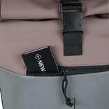 New Rebels New Rebels Bowie New York Oudpaars 21L Rugzak Rolltop Reflectie Waterafstotend Laptop 15.6"