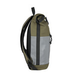 New Rebels New Rebels Bowie New York Olive Green 21L Backpack Rolltop Reflective Water Repellent Laptop 15.6"