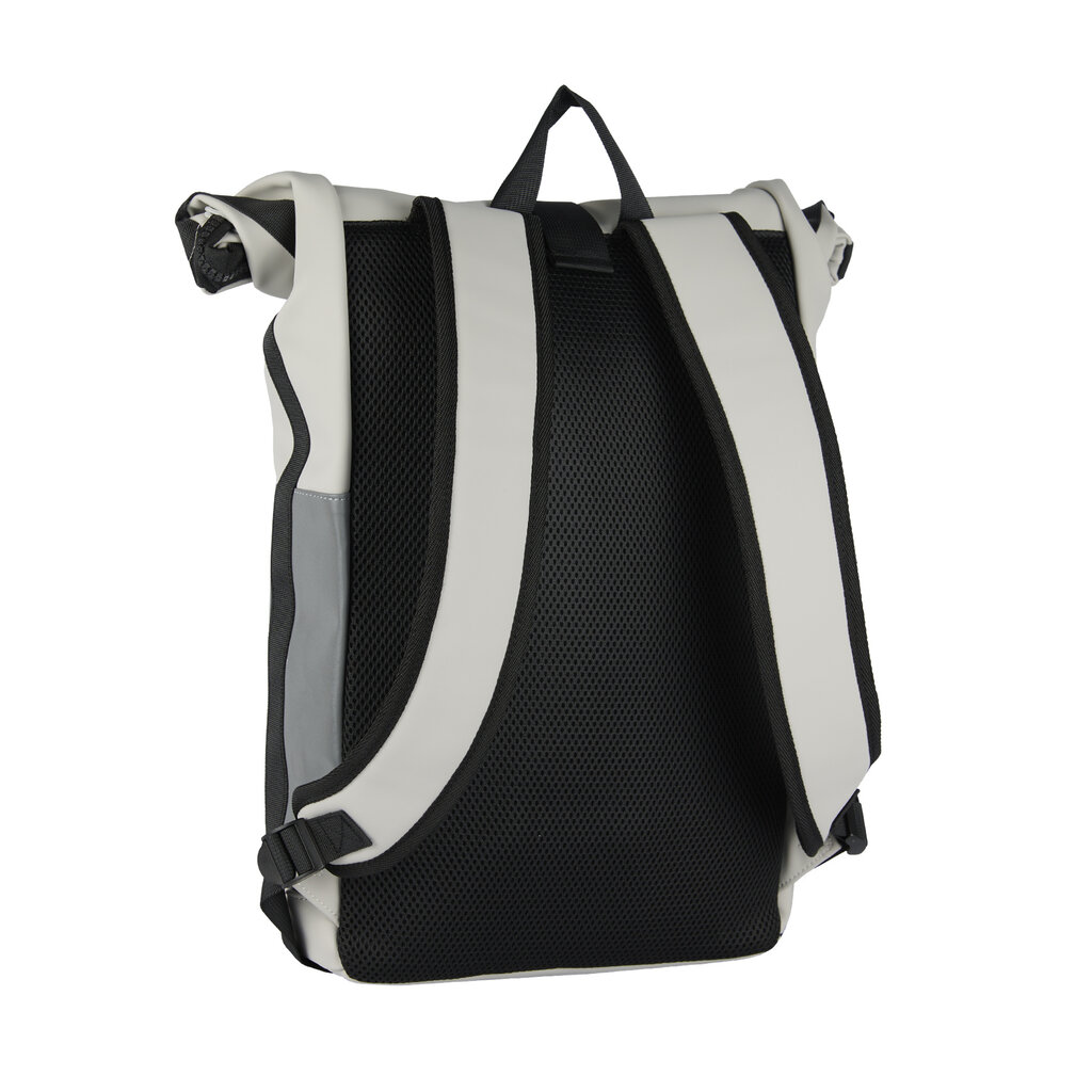 New Rebels New Rebels Bowie New York Hellgrau 21L Rucksack Rolltop Reflektion Wasserabweisend Laptop 15.6"