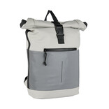 New Rebels New Rebels  Bowie New York Light Grey 16L Backpack Rolltop Reflective Water Repellent Laptop 15.6