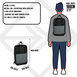 New Rebels New Rebels Bowie Cape Coral Zwart 14L Rugzak Reflectie Waterafstotend Laptop 13"