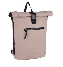 New Rebels New Rebels Mart New York Oudroze 21L Rugtas Rolltop Waterafstotend Laptop 15.6"