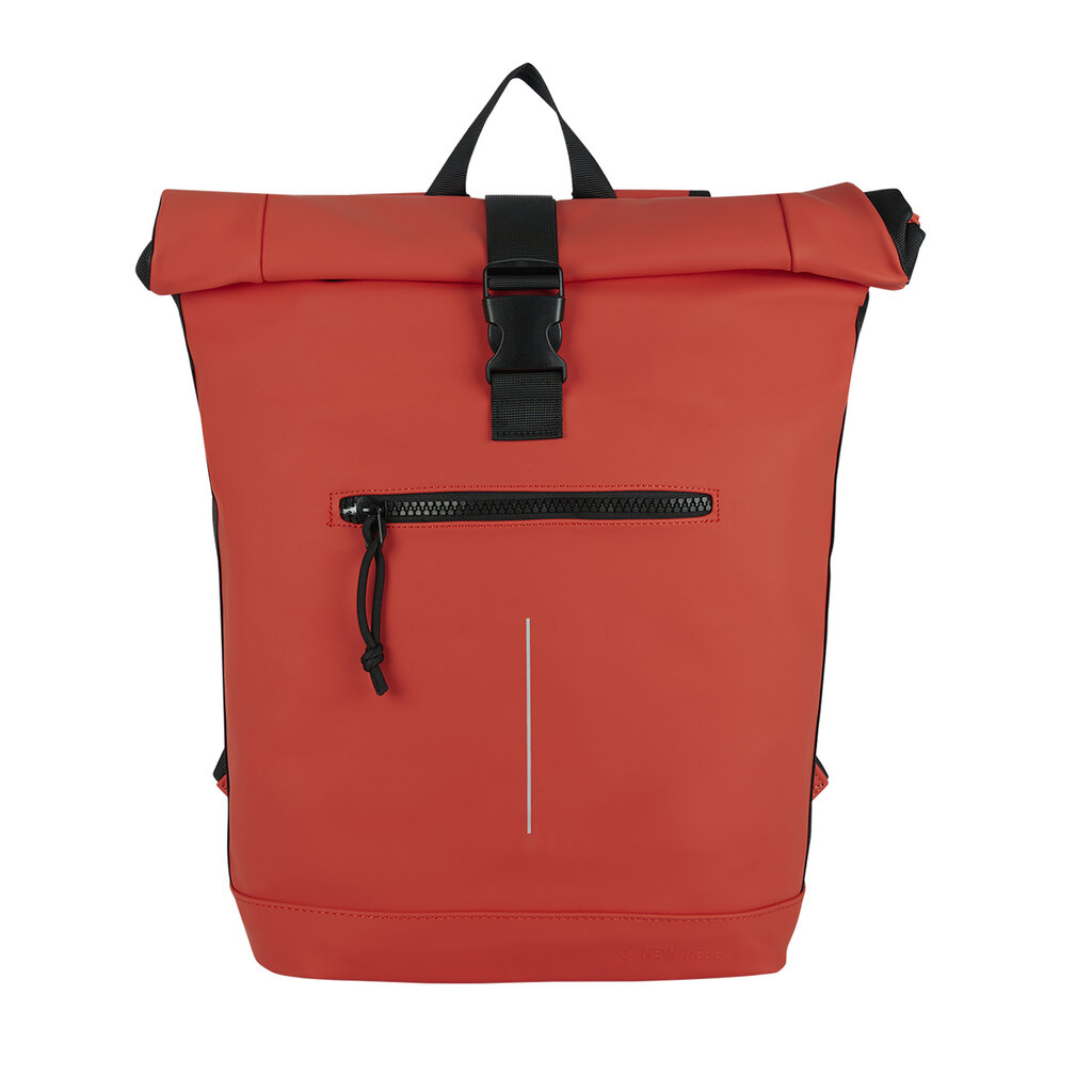 New Rebels Mart New York Rusty Red 19L Rugtas Rolltop Waterafstotend Laptop 15.6