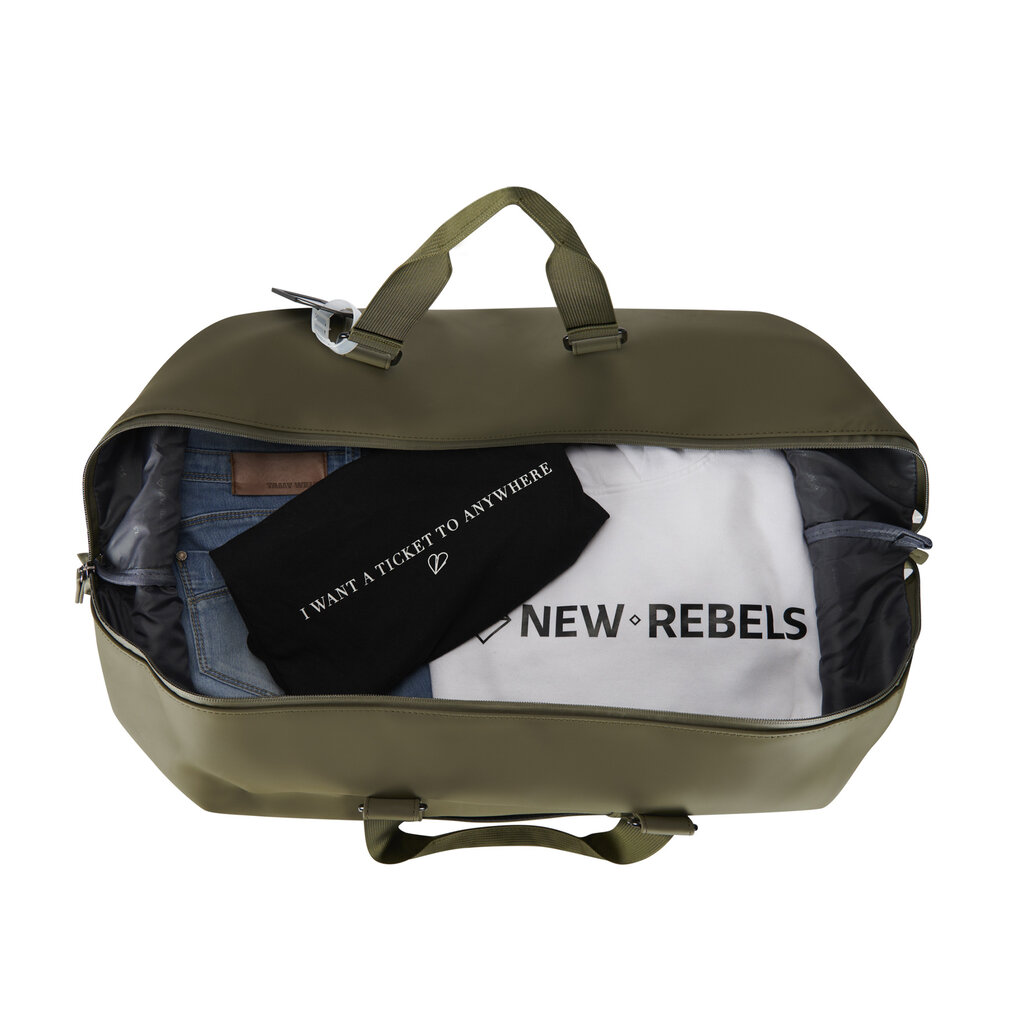 New Rebels New Rebels Mart Weston Duffel Olijf Groen 58L Trolley  Waterafstotend