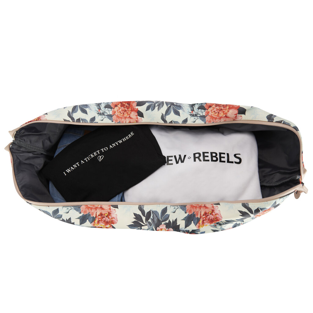New Rebels New Rebels Flora Weston Duffel White 54L Trolley Water Repellent