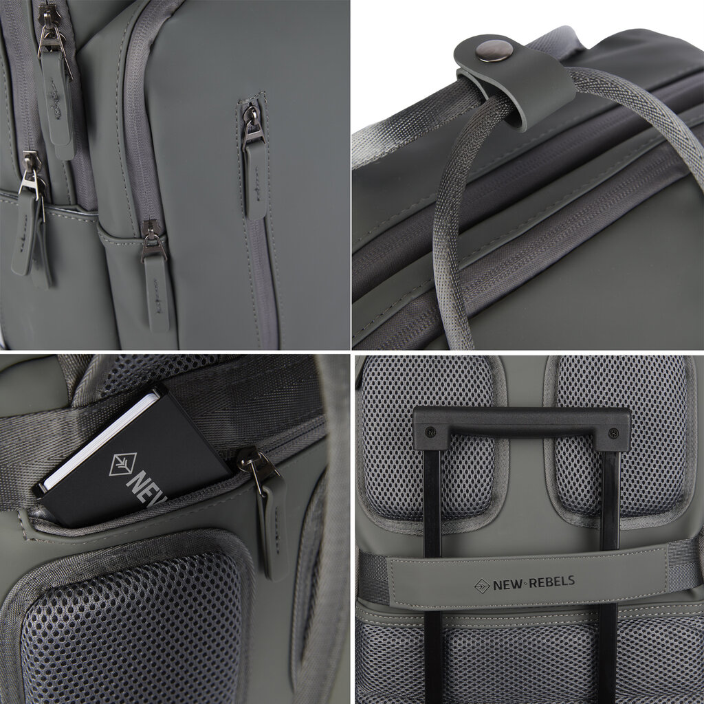 New Rebels New Rebels William Milwaukee Anthracite 18L Backpack Water Repellent Laptop 15.6"