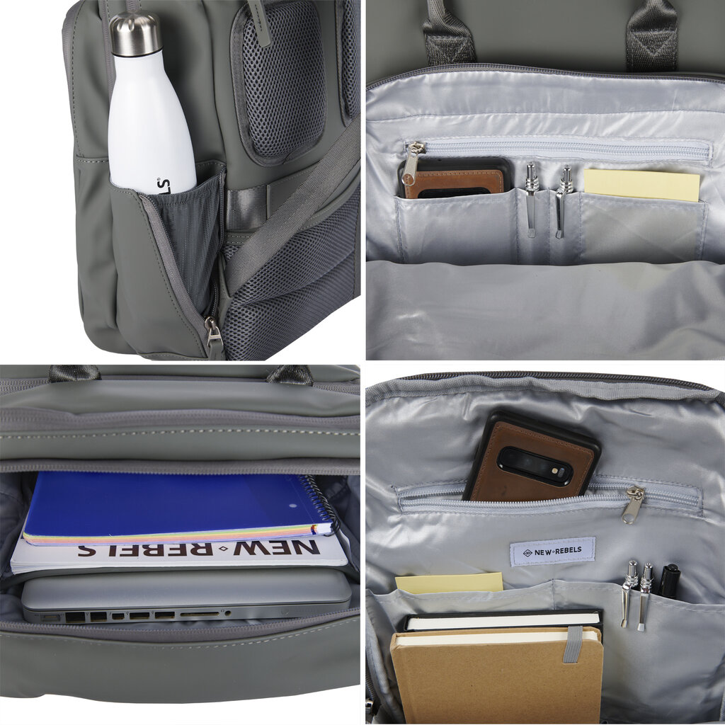 New Rebels William Milwaukee Antraciet 20L Rugzak Waterafstotend Laptop 15.6