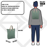 New Rebels New Rebels Matteo Trenton Salie Green 28L Backpack Shopper Water Repellent