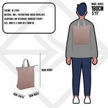New Rebels New Rebels Matteo Trenton Old Pink 28L Backpack Shopper Water Repellent
