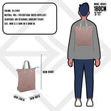 New Rebels New Rebels Matteo Trenton Oudroze 28L Rugzak Shopper Waterafstotend
