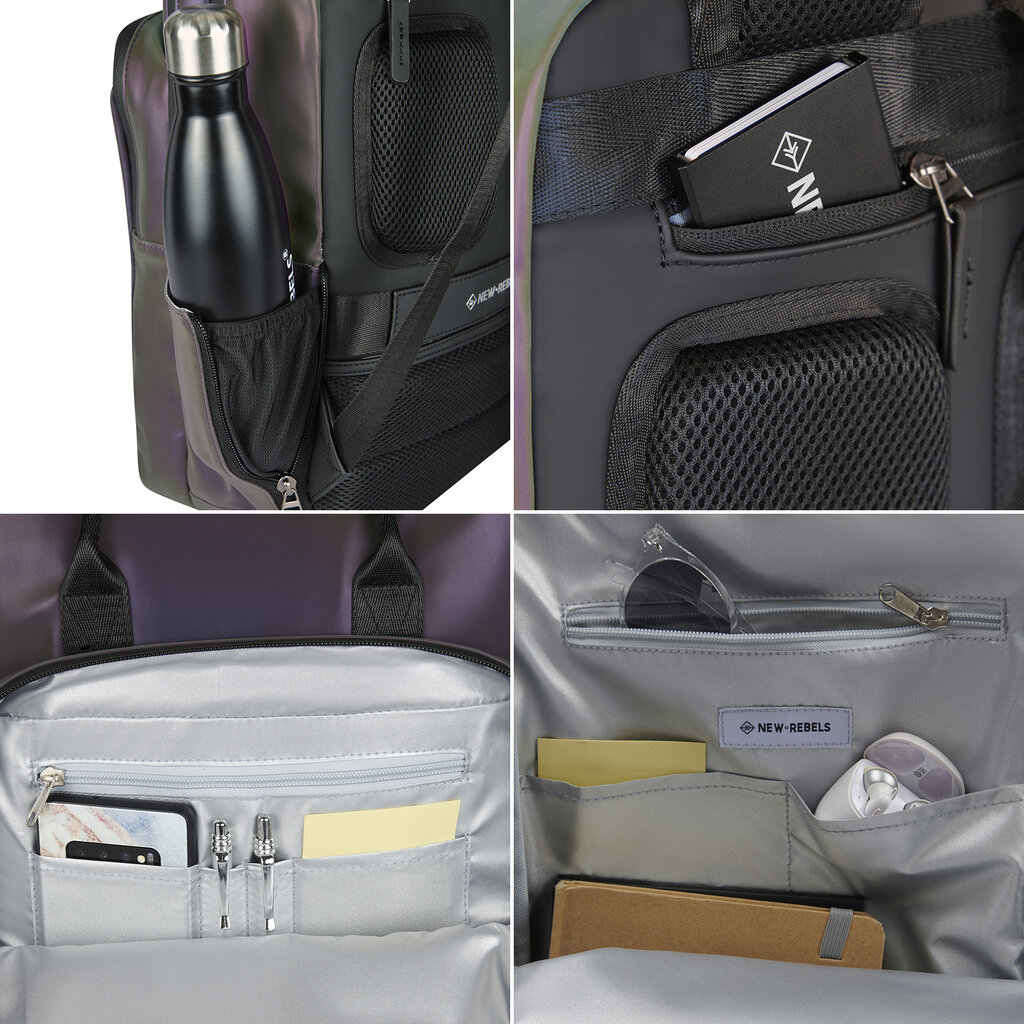 New Rebels New Rebels Reflect Milwaukee Two Tone 19L Backpack Water Repellent Laptop 15.6"