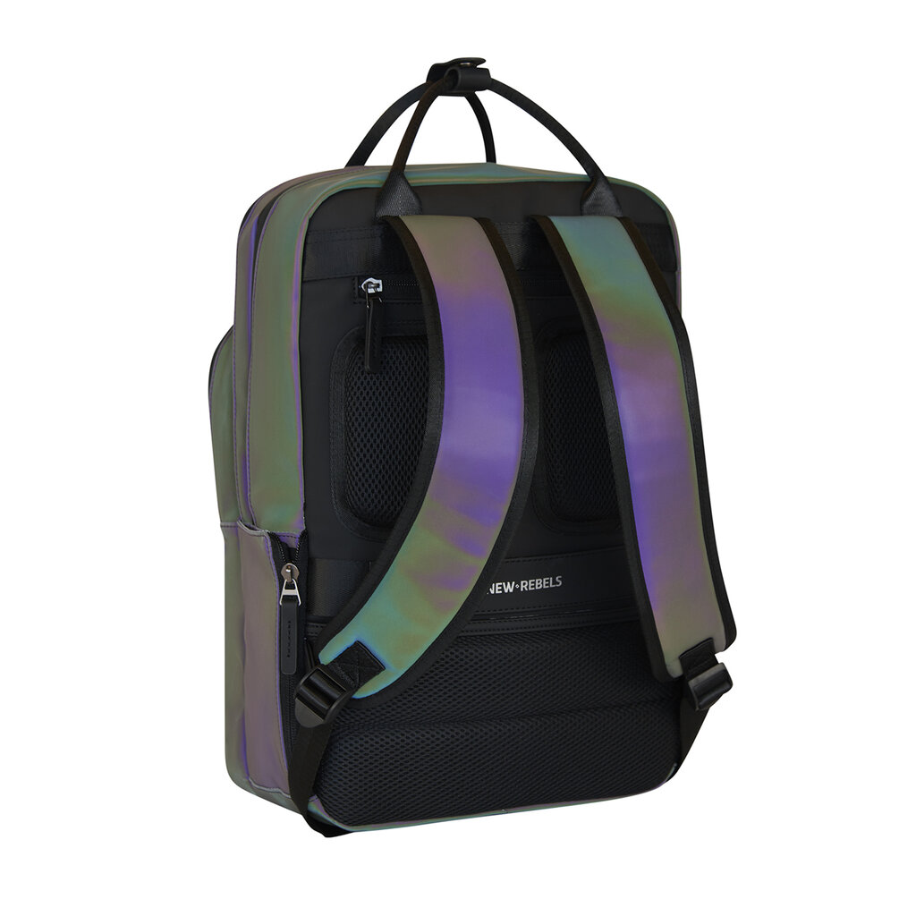 New Rebels New Rebels Reflect Milwaukee Two Tone Reflective 19L Backpack Water Repellent Laptop 15.6