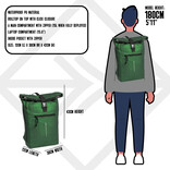 New Rebels New Rebels Mart New York Metallic Green 21L Backpack Rolltop Water Repellent Laptop 15.6" New Rebels New Rebels Mart New York Metallic Green 21L Backpack Rolltop Water Repellent Laptop 15.6"