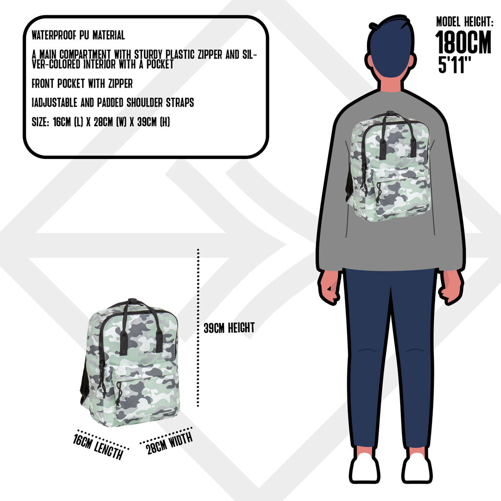 New Rebels ® Mart - Rucksack - Army Camouflage Mint IV - Rucksack