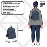 New Rebels New Rebels Harper Providence Marineblau 12L Rucksack Wasserabweisend Laptop 11.6"
