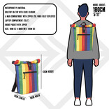New Rebels New Rebels ® Mart - Rolltop - Rugzak - Waterafstotend  - Regenboog - Rainbow - Large II - Rugtas