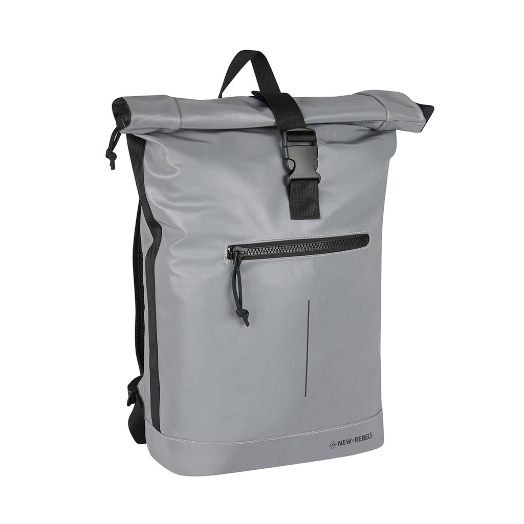 New Rebels New Rebels Reflect New York Silber 21L Rolltop Rucksack Wasserabweisend Laptop 15.6"