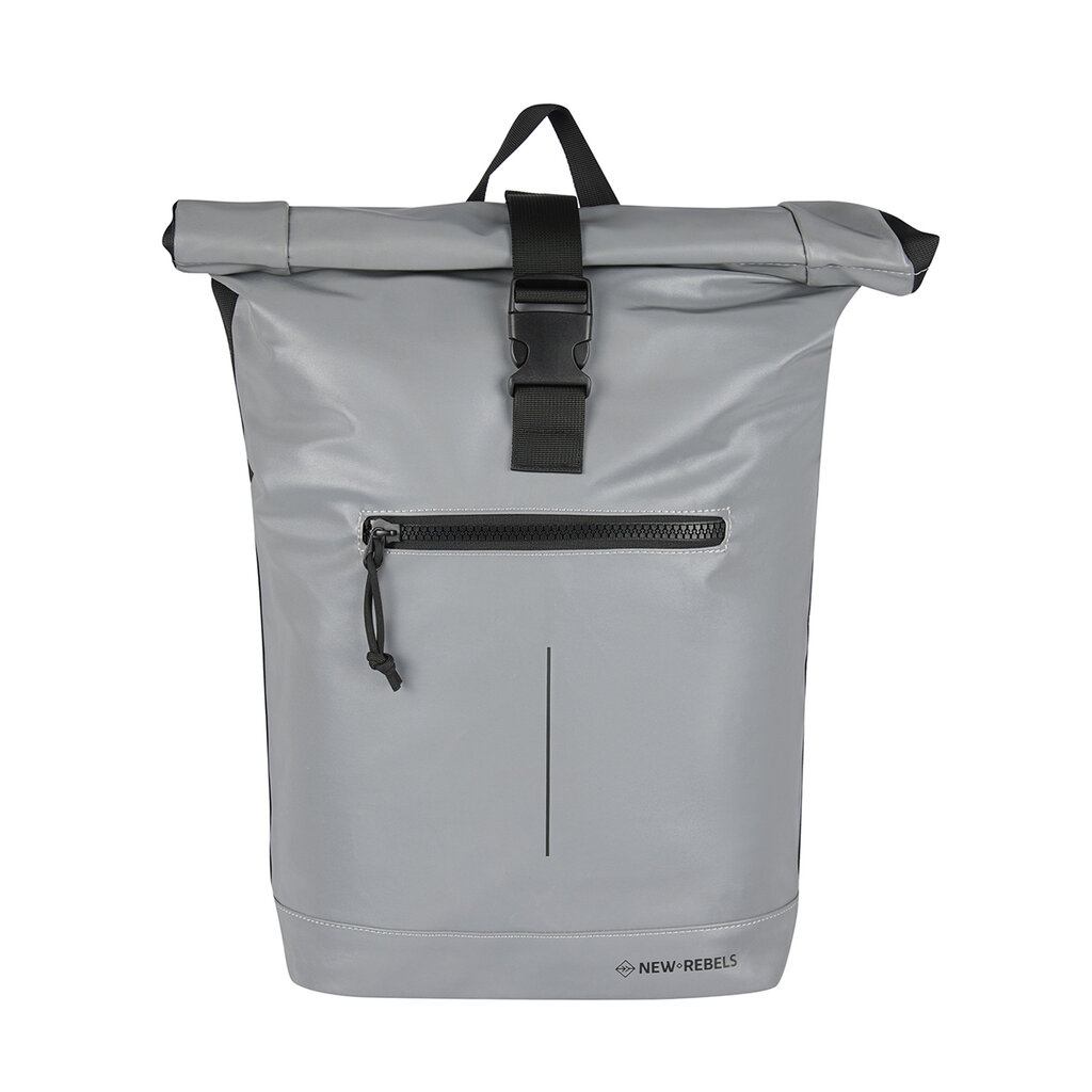 New Rebels New Rebels RReflect New York Silver 21L Rolltop Backpack Water Repellent Laptop 15.6"