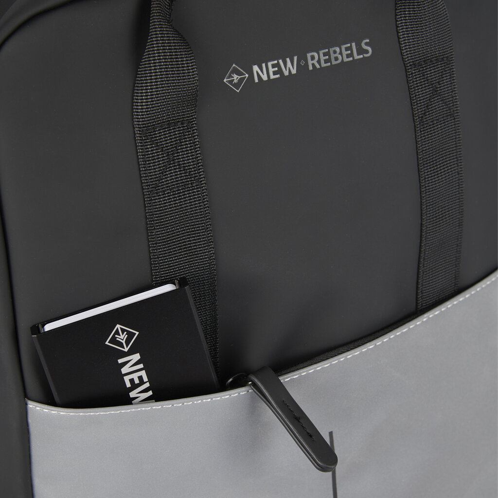 New Rebels New Rebels Bowie Cape Coral Black 14L Backpack Reflective Water Repellent Laptop 13"