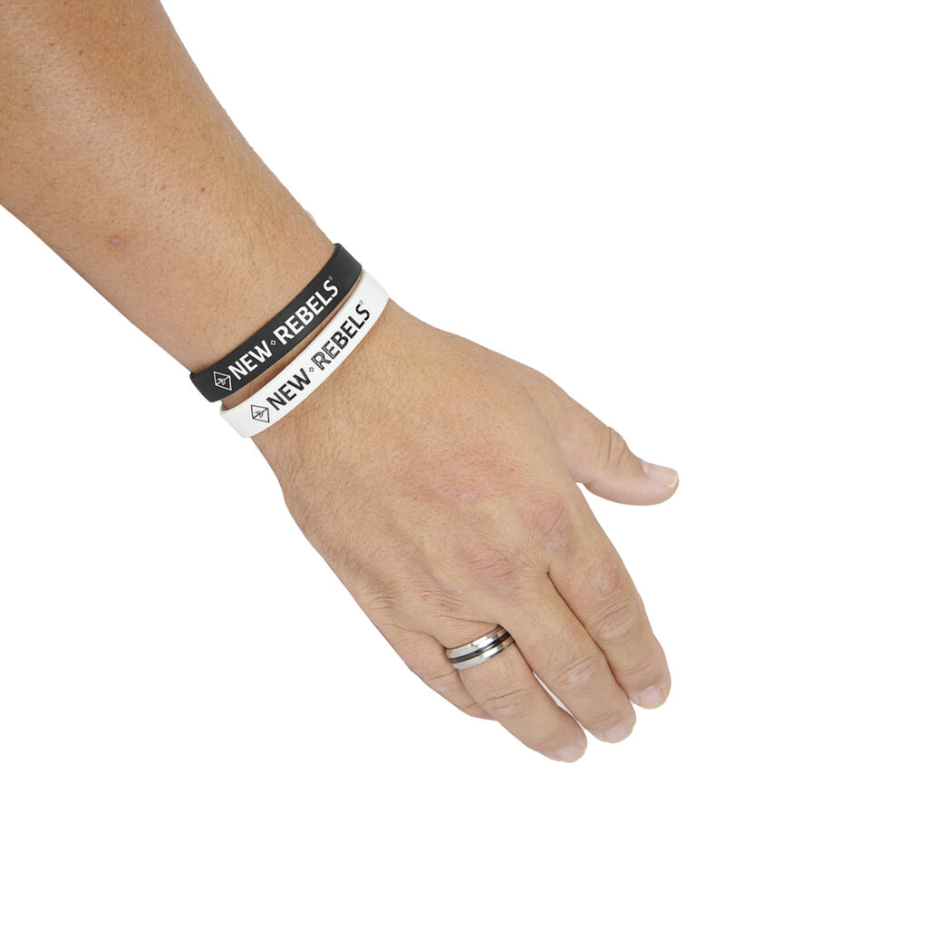 New Rebels New Rebels Silicone Wristband Man White