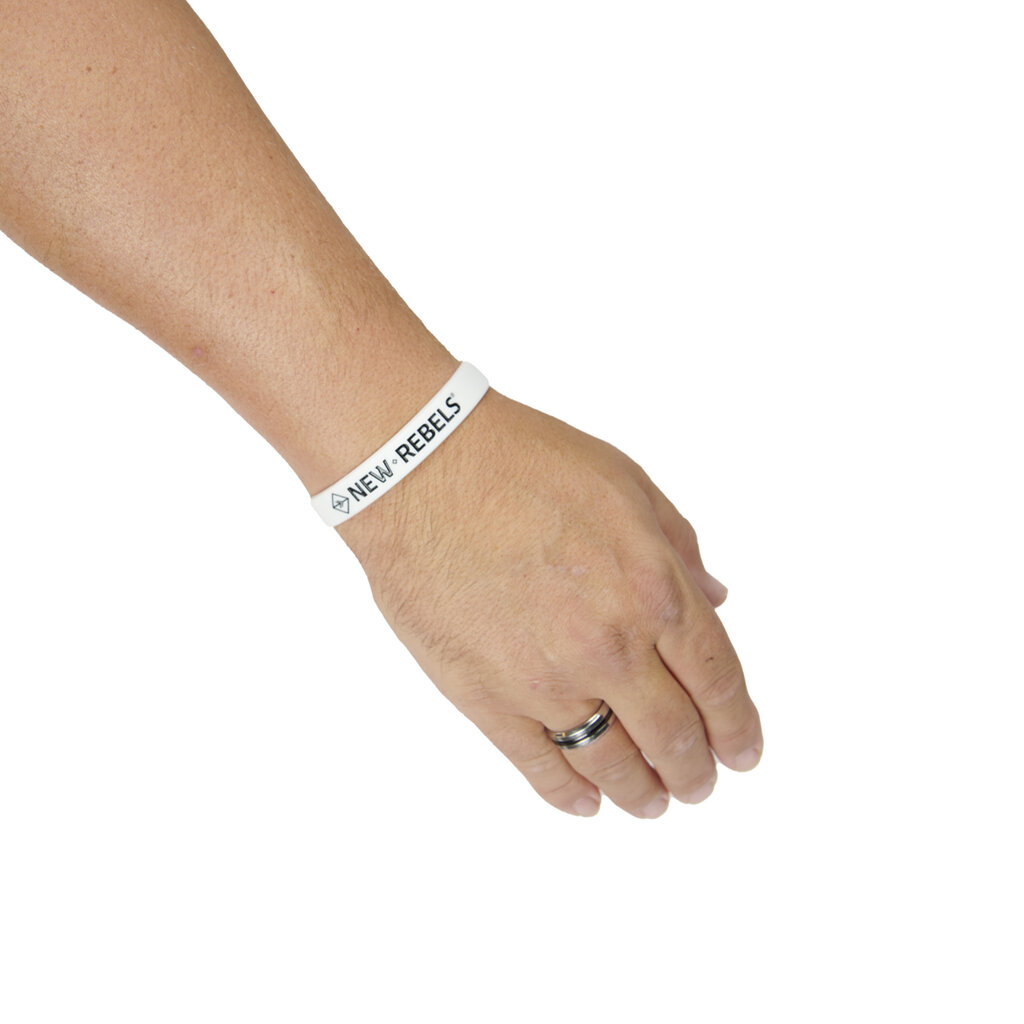 New Rebels Neu Rebels Silikon-Armband Mann Weiß