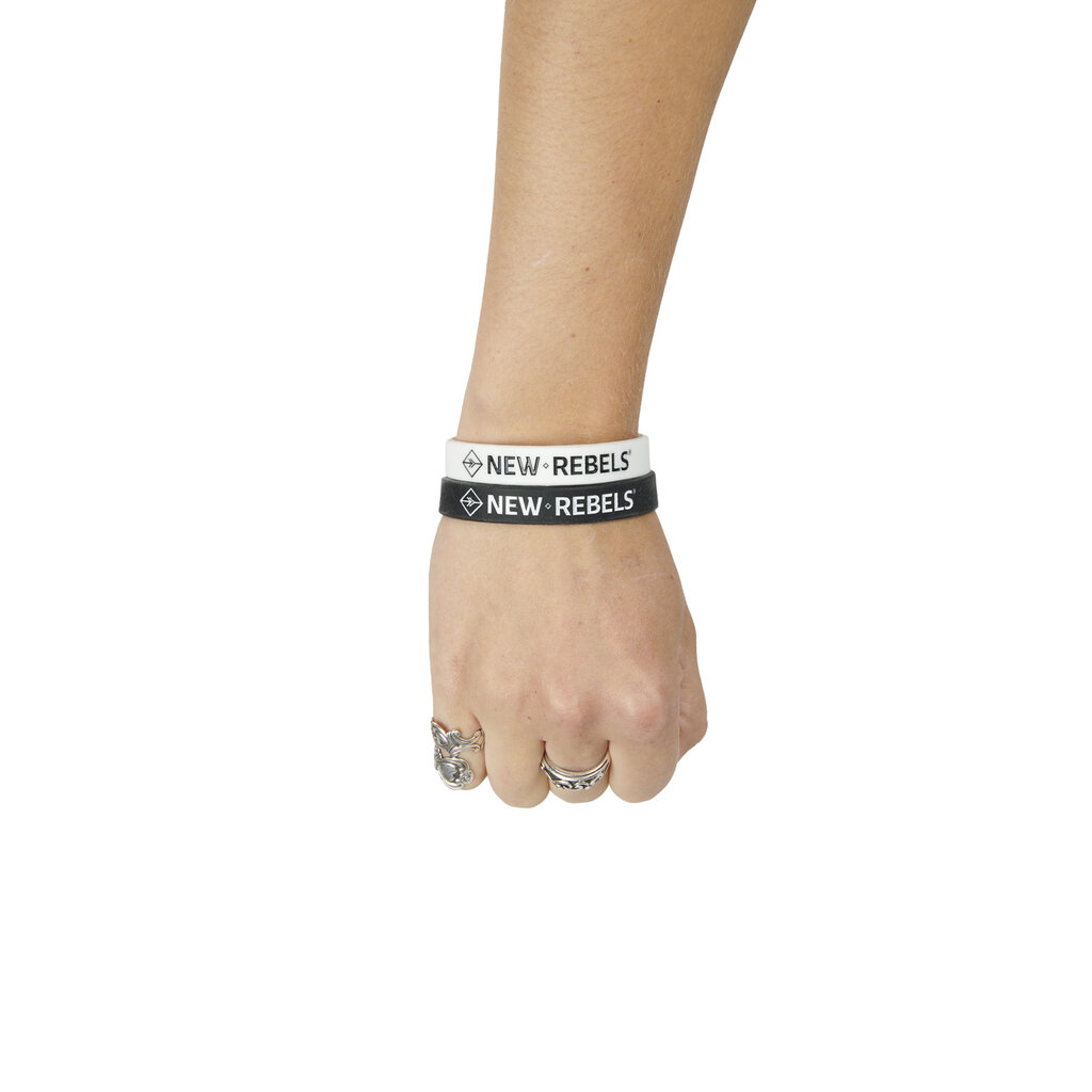 New Rebels Neu Rebels Silikon-Armband Frau Weiß