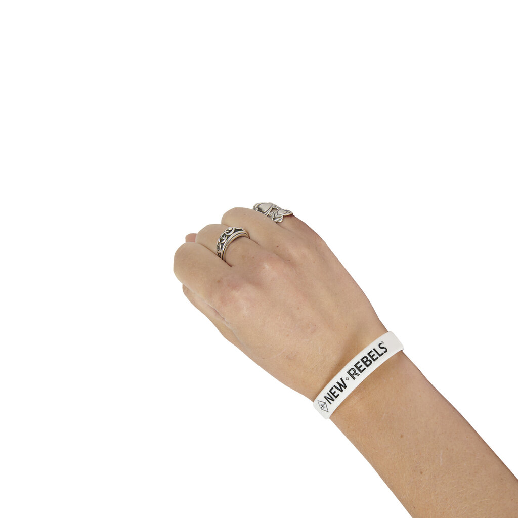 New Rebels New Rebels Siliconen Polsbandje Vrouw Wit