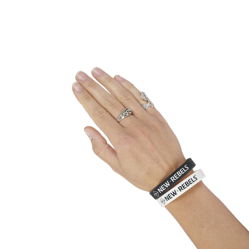 New Rebels Neu Rebels Silikon-Armband Frau Schwarz
