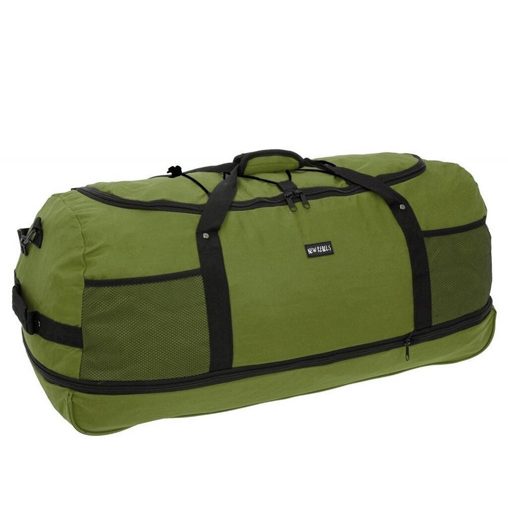 New Rebels New Rebels Nevada Newark Olive Green 110L Rollable Trolley Weekend Bag Water Repellent