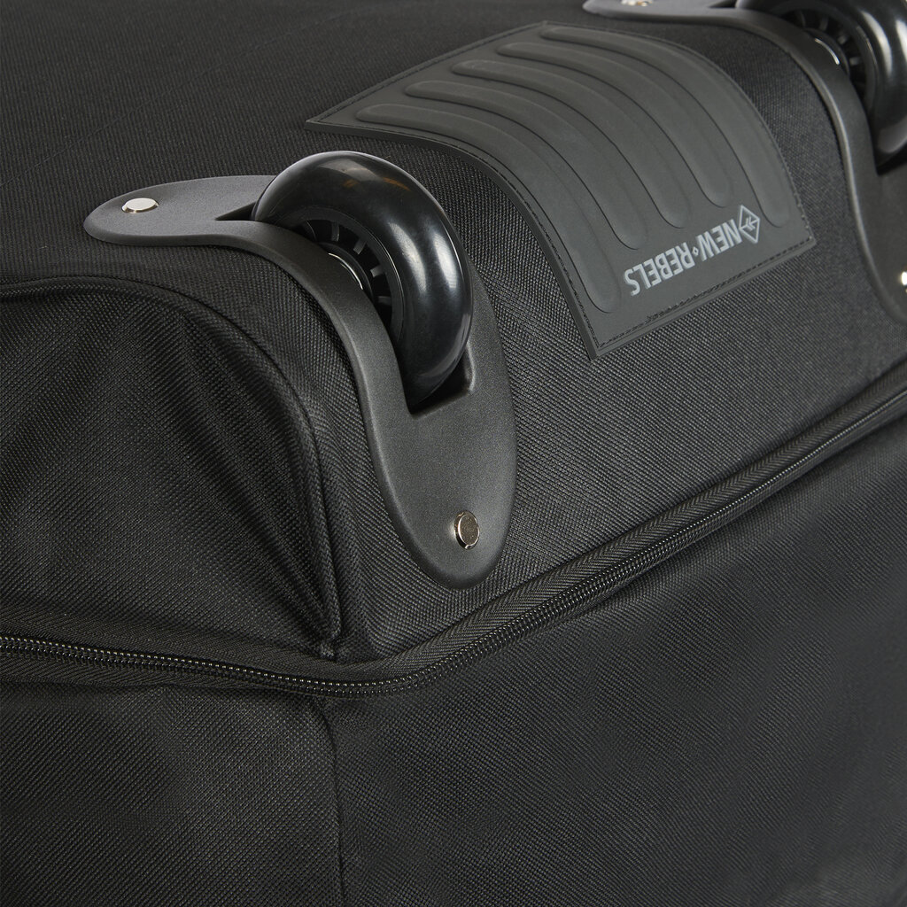 New Rebels New Rebels Nevada Newark Zwart 110L Rollable Trolley Weekendtas Waterafstotend