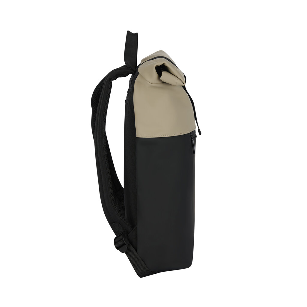 New Rebels New Rebels Fane Montgomery Zwart 15L Rolltop Rugzak Waterafstotend Laptop 15.6"