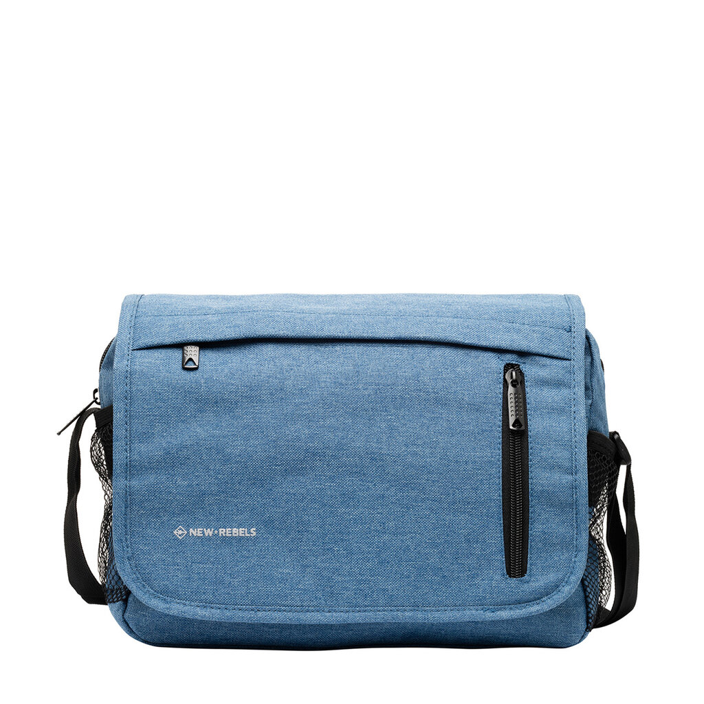 New Rebels ® Heaven25 - Medium Schoudertas  A5 - Crossbodytas met flap - Soft Blauw