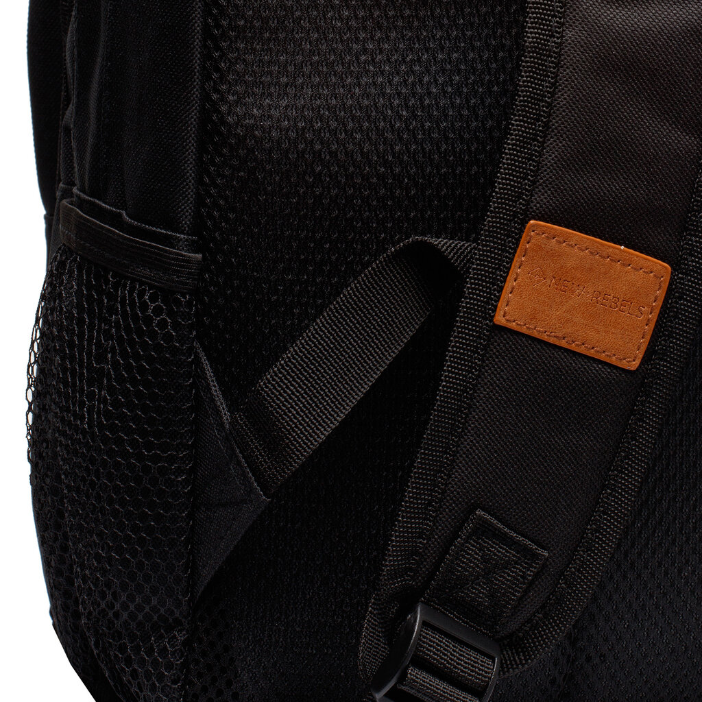 New Rebels New Rebels Katschberg - Schooltas - Laptopvak - Zwart - Rugzak - Rugtas