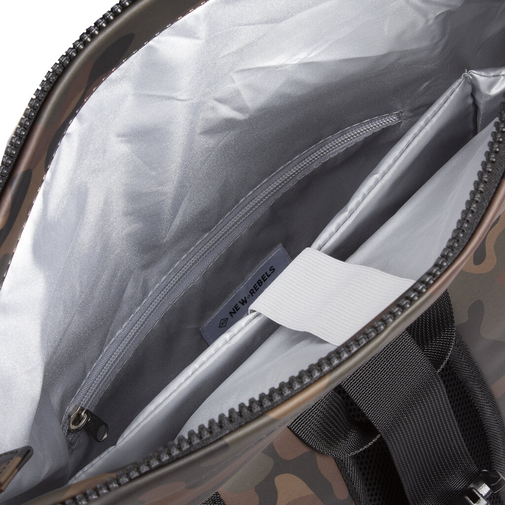 New Rebels New Rebels Mart New York Camouflage Grün 21L Rucksack Rolltop Wasserabweisend Laptop 15.6"