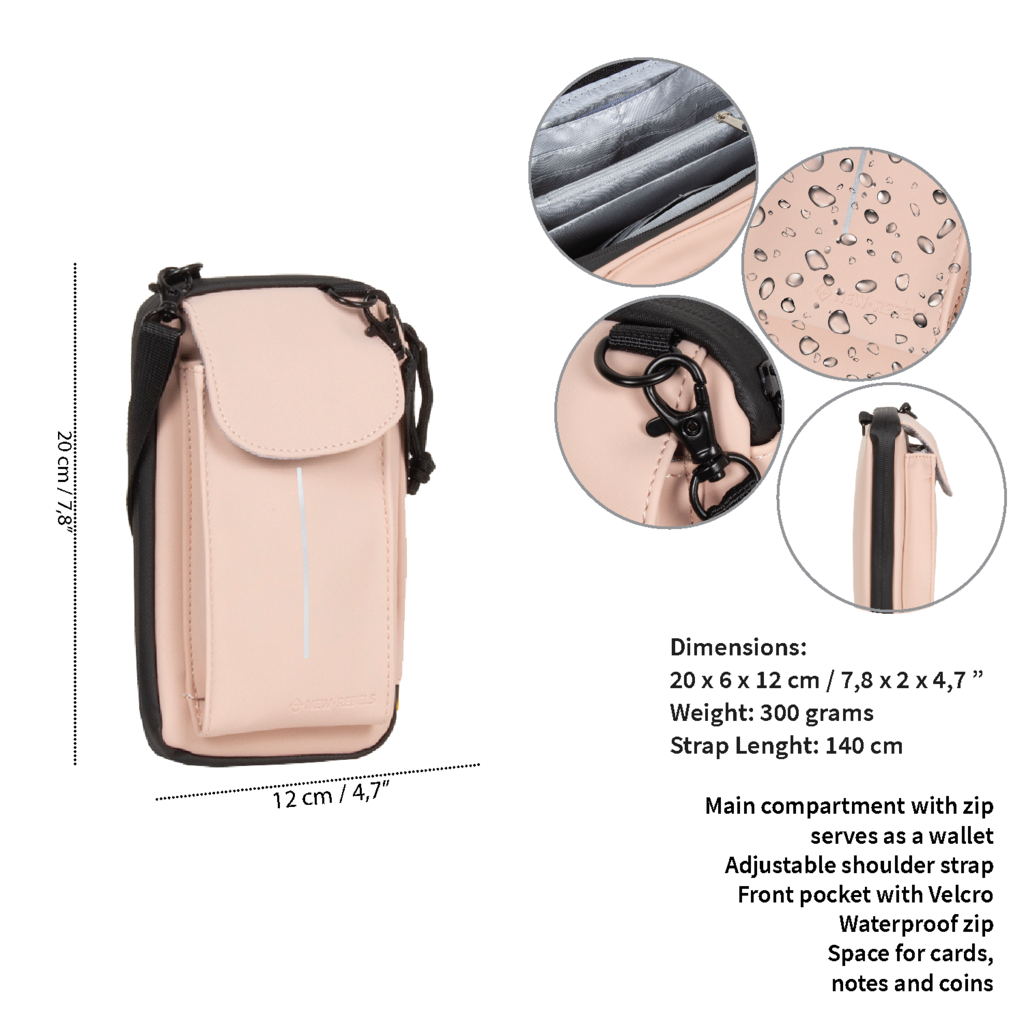 New Rebels New Rebels Mart Cincinnati Rosa Handytasche Wasserabweisend