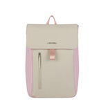 New Rebels New Rebels Ceres Dothan Roze Beige 15L Rugtas met Flap Waterafstotend Laptop 15.6"