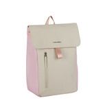 New Rebels New Rebels Ceres Dothan Roze Beige 15L Rugtas met Flap Waterafstotend Laptop 15.6"
