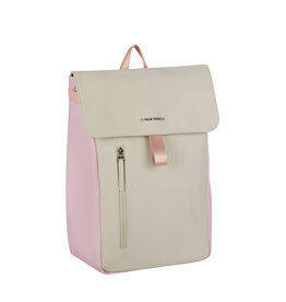 New Rebels New Rebels Ceres Dothan Rosa Beige 15L Rucksack mit Klappe Wasserabweisend Laptop 15.6"
