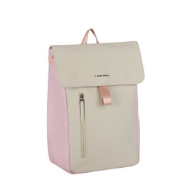 Ceres Dothan Rosa Beige 15L Rucksack mit Klappe Wasserabweisend Laptop 15.6"