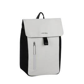 New Rebels Ceres Dothan Zwart Lichtgrijs 15L Rugtas met Flap Waterafstotend Laptop 15.6"