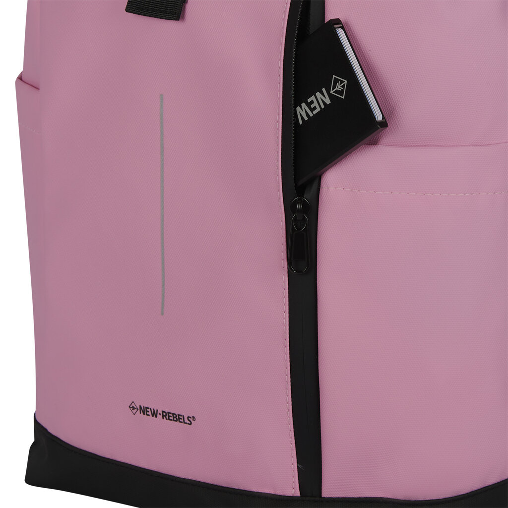 New Rebels New Rebels Taunton Arcadia Pink 18L Rolltop Backpack Water Repellent Laptop 15.6"