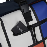 New Rebels New Rebels Mart Art New York Mondriaan 19L Rugzak Rolltop Waterafstotend Laptop 15.6"