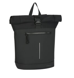 New Rebels New Rebels Bruce New York Schwarz 21L Rolltop Rucksack Wasserabweisend Laptop 15.6"