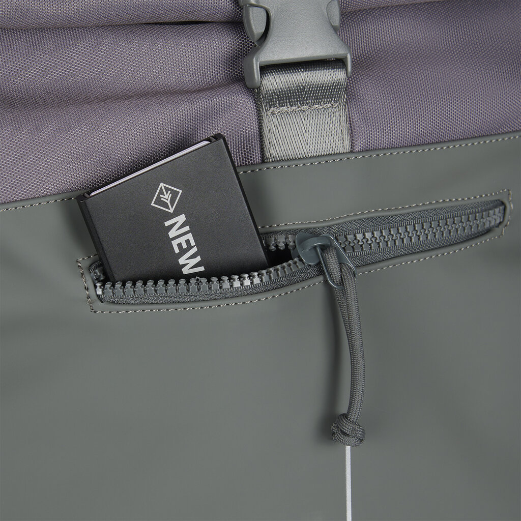 New Rebels New Rebels Bruce New York Anthrazit 21L Rolltop Rucksack Wasserabweisend Laptop 15.6"