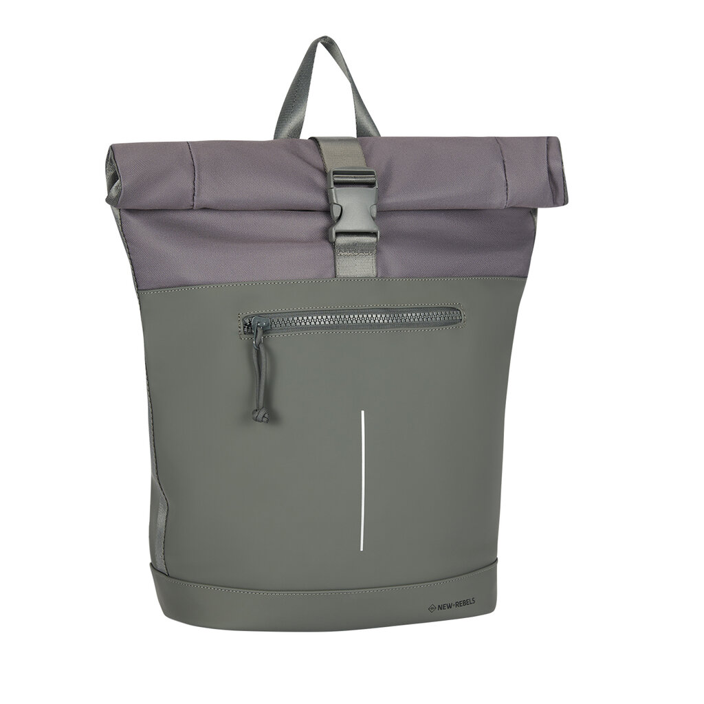 New Rebels New Rebels Bruce New York Antraciet 21L Rolltop Rugzak Waterafstotend Laptop 15.6"