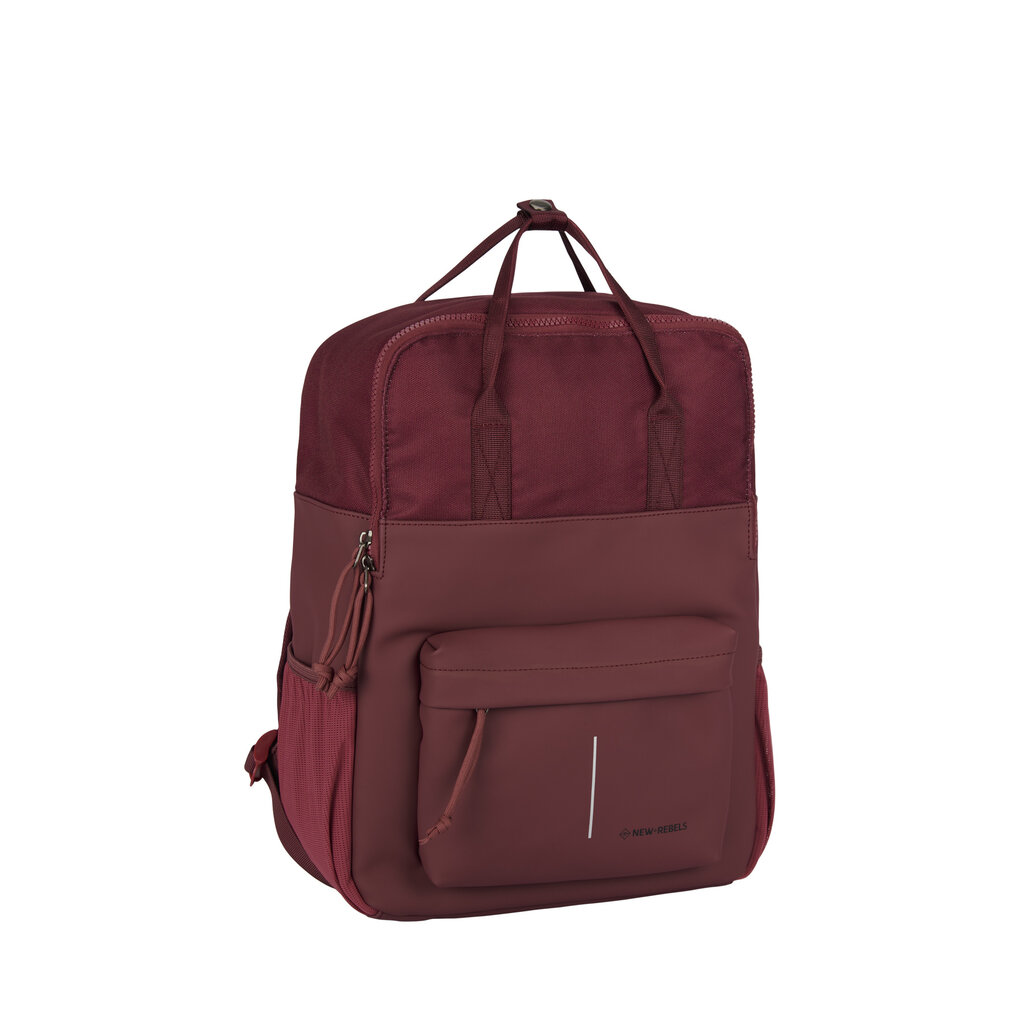 New Rebels New Rebels Bruce Chicago Burgundy 17L Rugzak Waterafstotend Laptop 14"